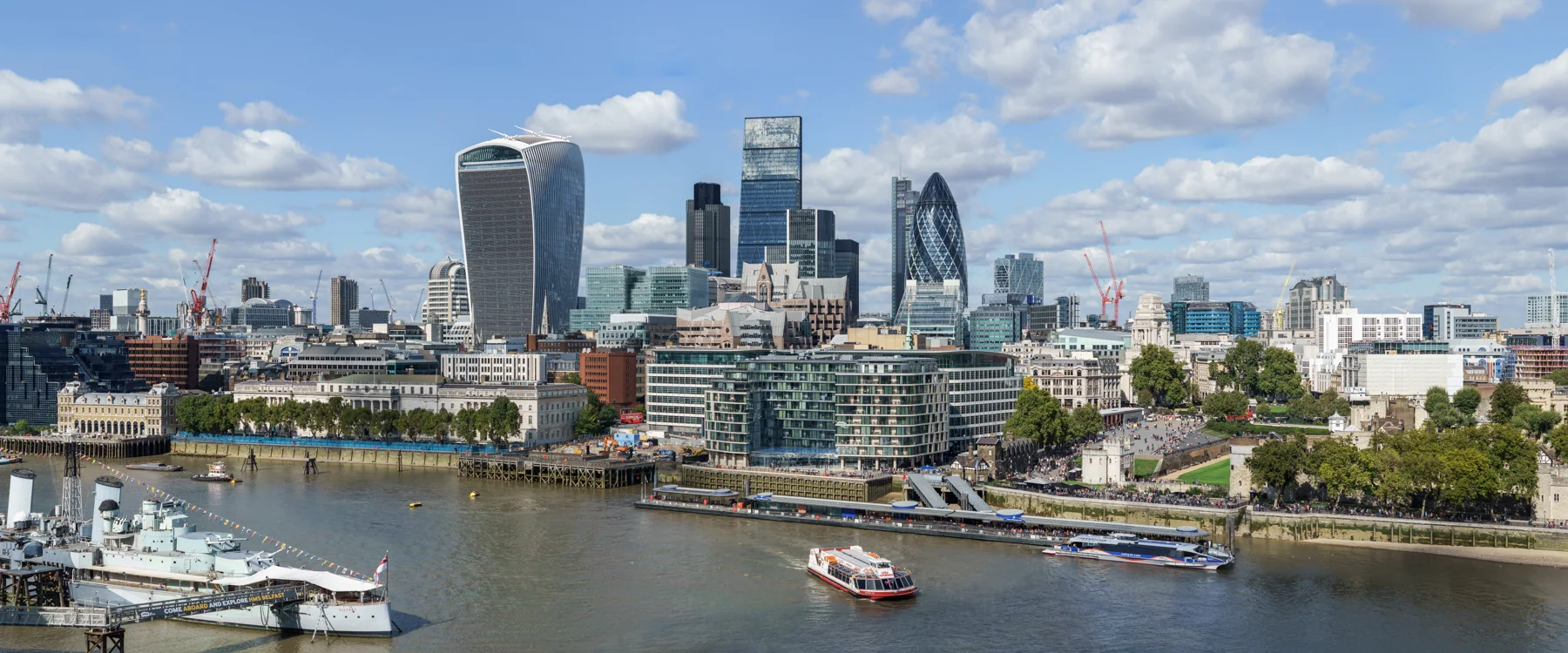 The City of London skyline from the River Thames